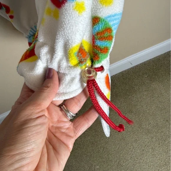 Conte Of Florence Vintage Fleece Italy retro kitschy space print men’s size L - Picture 5 of 11